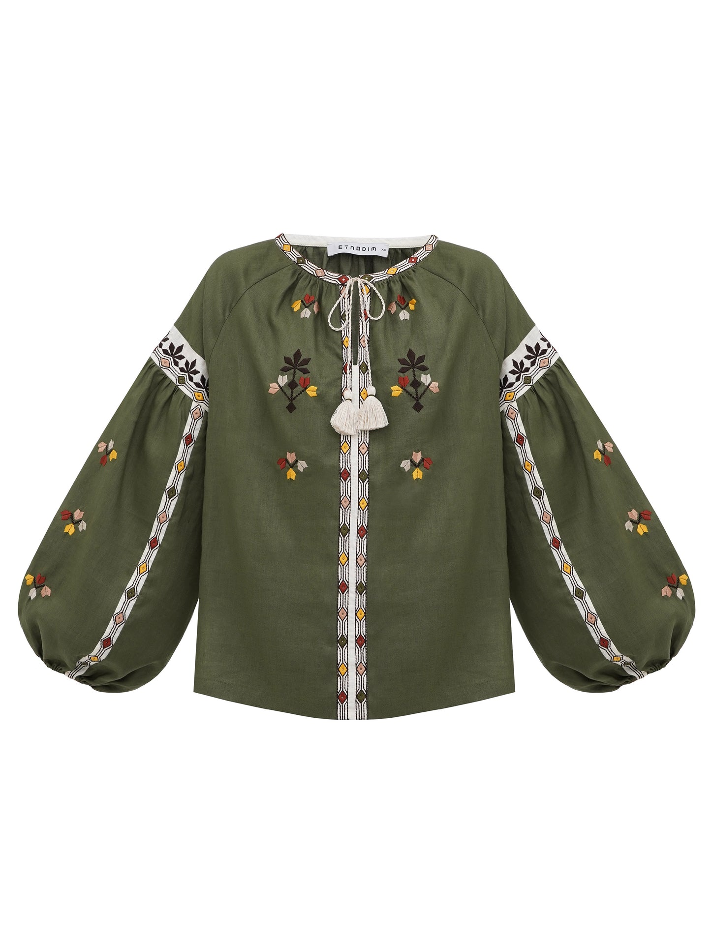 Embroidered shirt with floral ornaments Kashtan