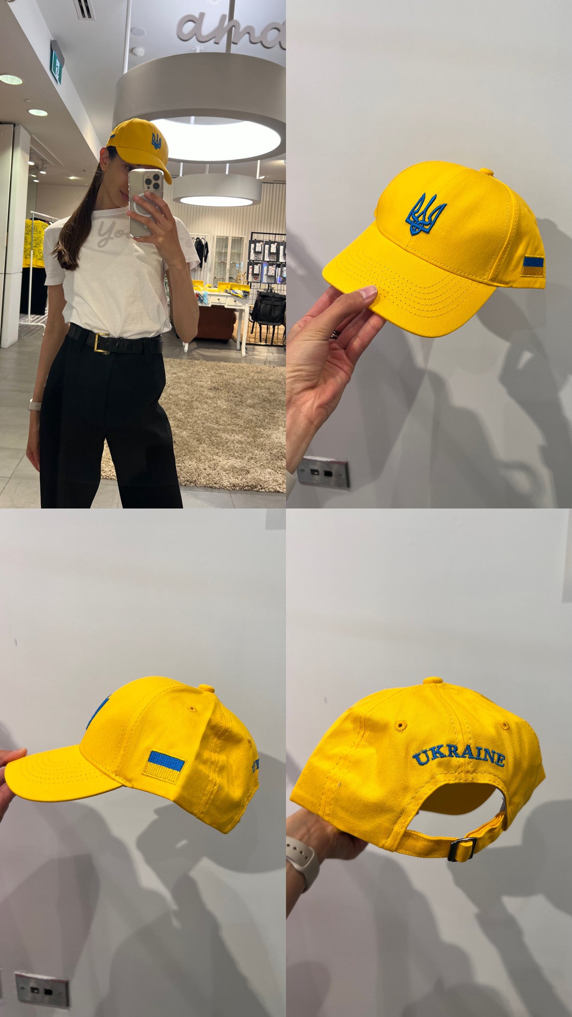 Cap yellow with flag