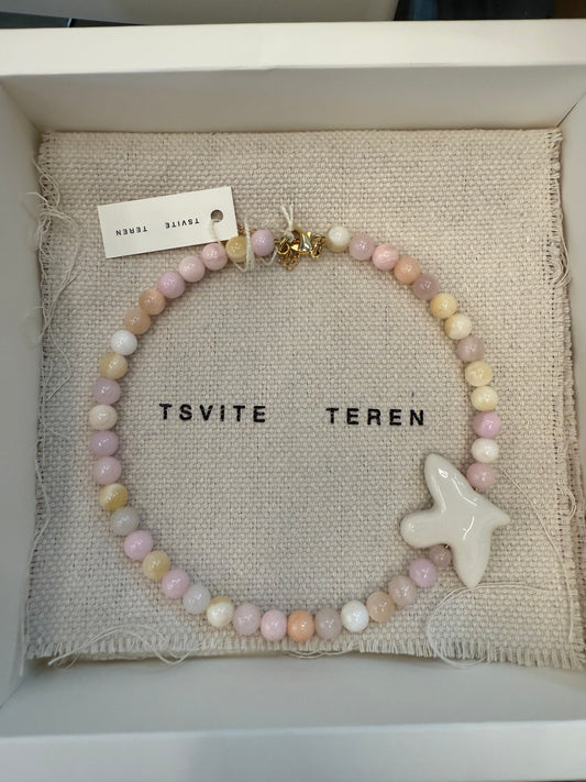 ZABAVA necklace with a porcelain  bird