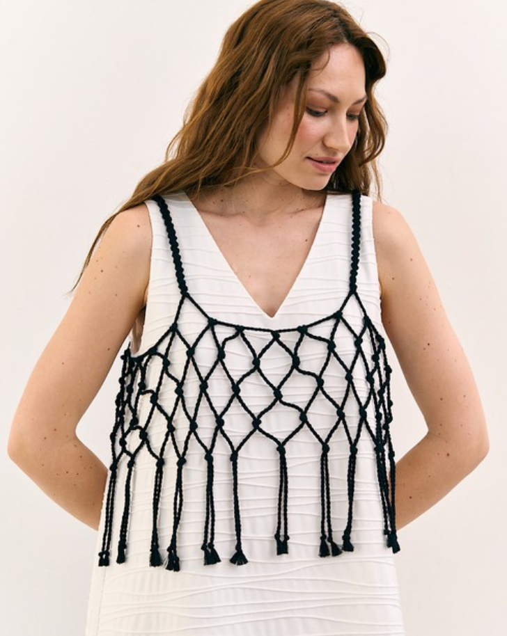 Macrame top black