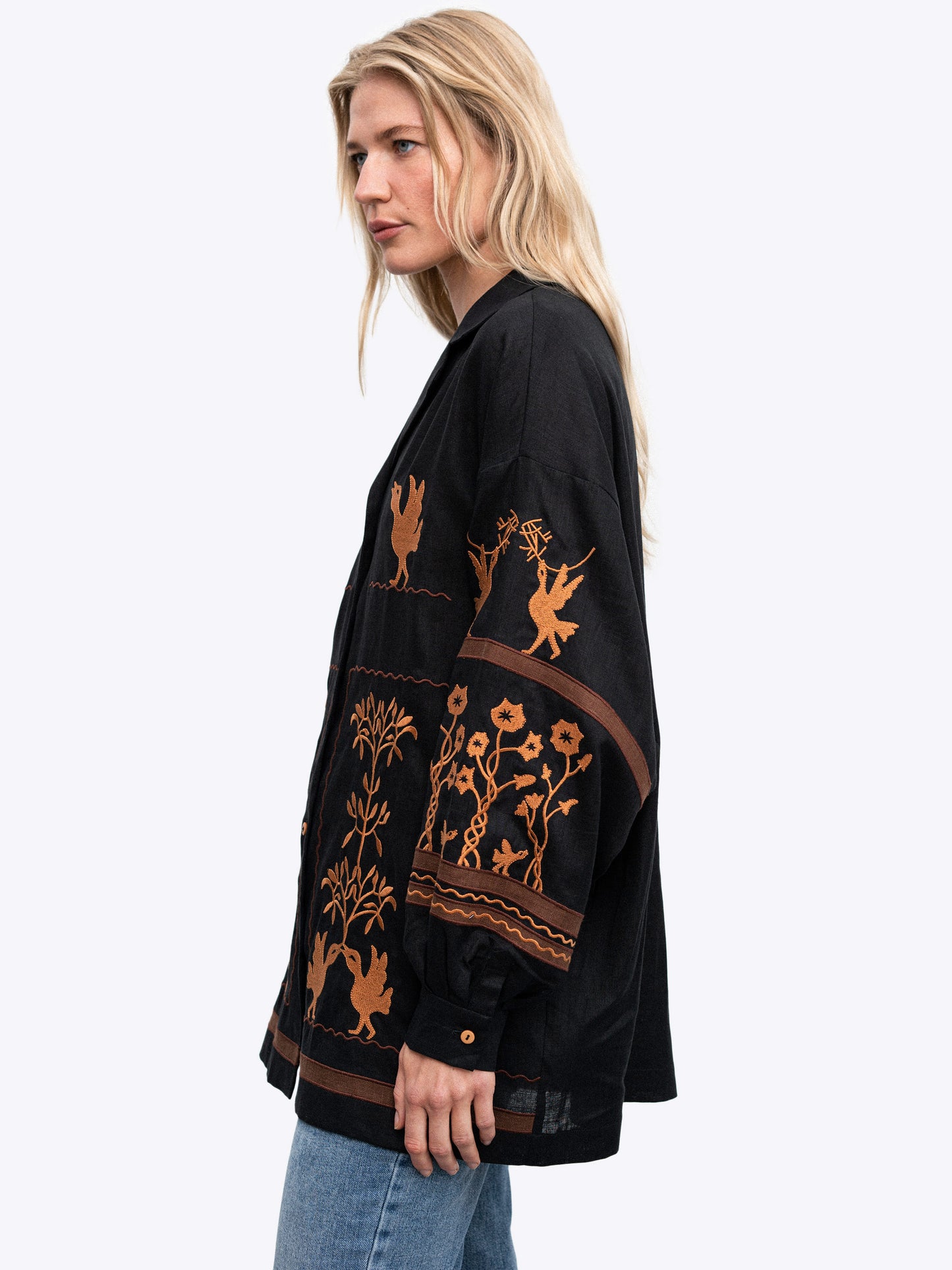 Women's embroidered shirt dedicated to Skovoroda Bayka (oversized)