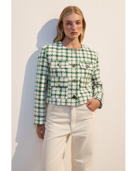 Classic tweed jacket ( green)