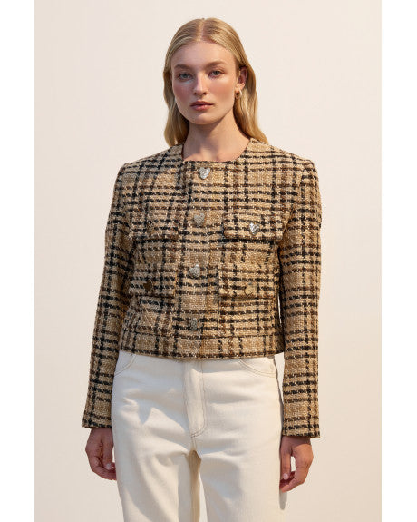 Classic tweed jacket ( brown)