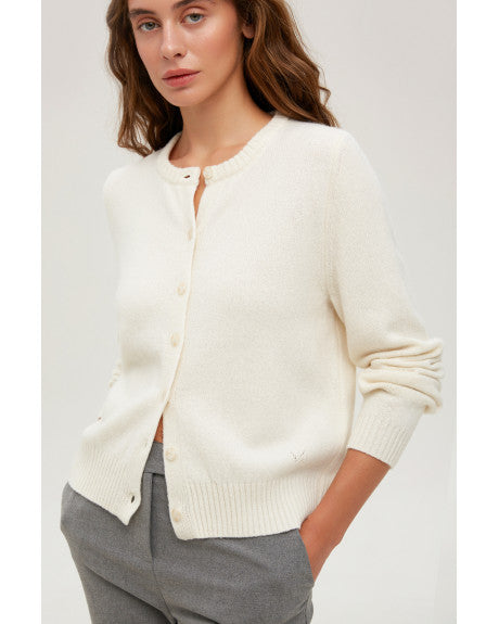 Merino cropped cardigan