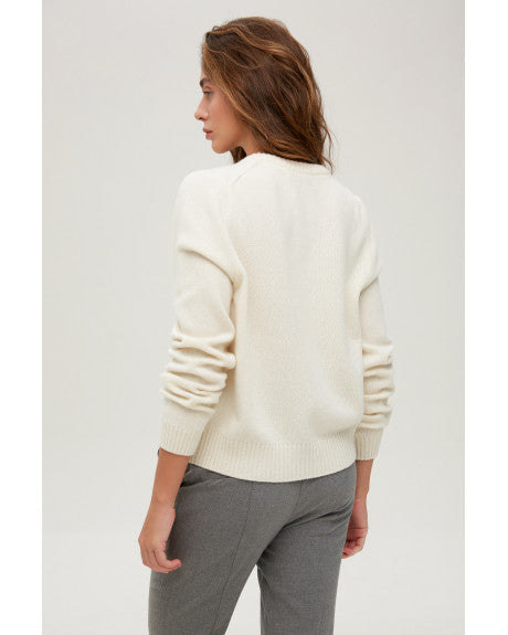 Merino cropped cardigan