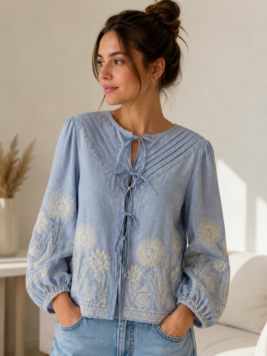 Blouse "Panna" in blue