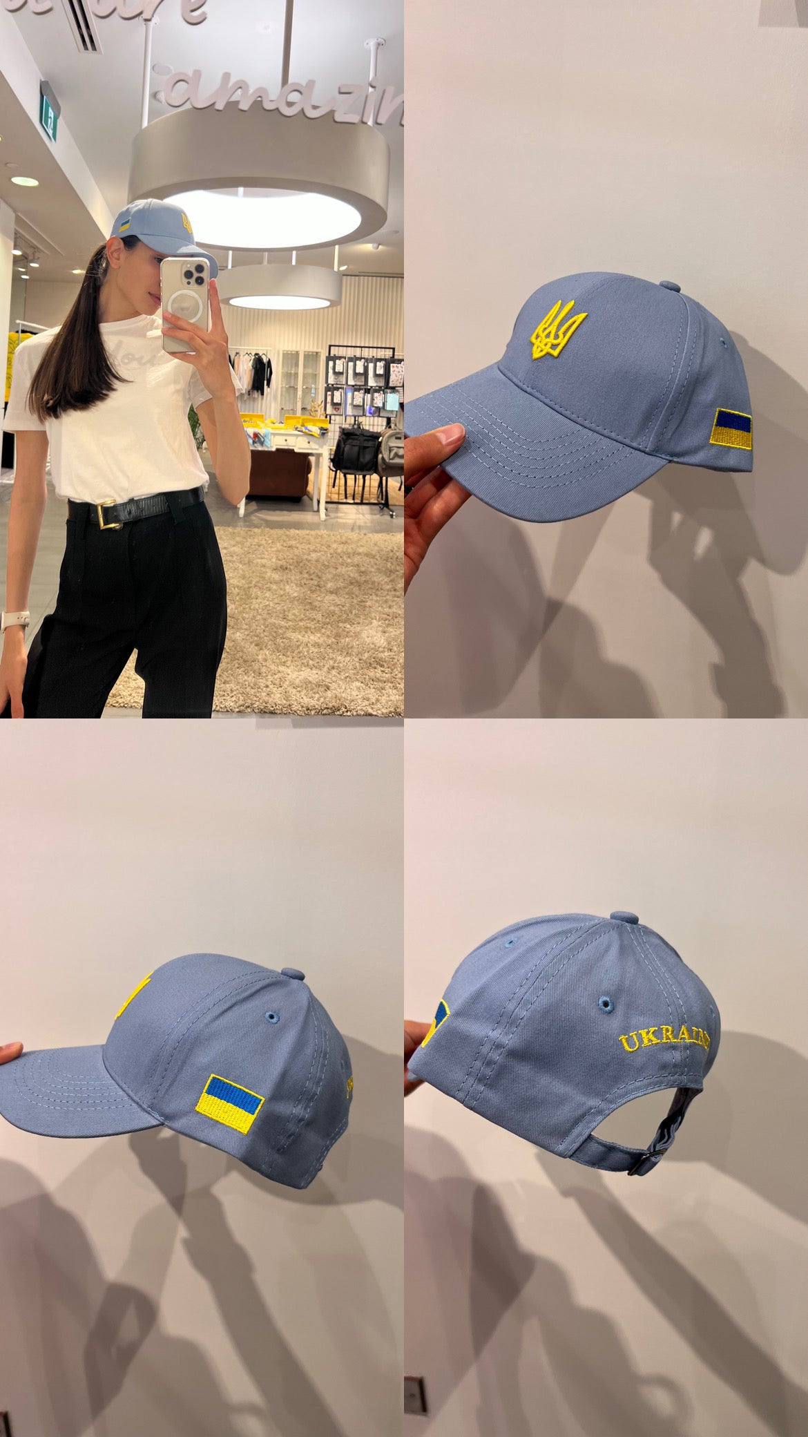 Cap blue with flag