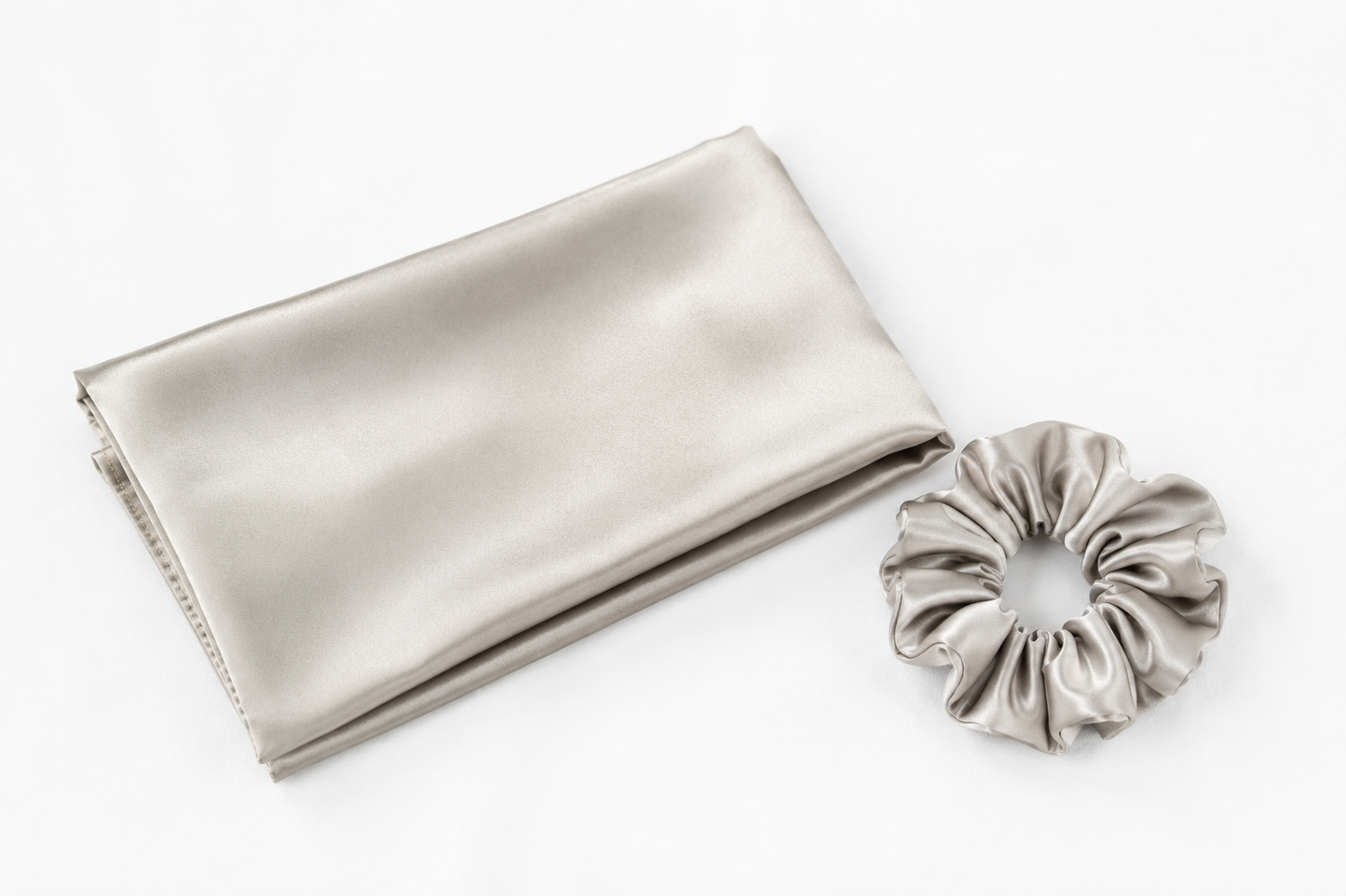 Silk pillowcase and silk scrunchie