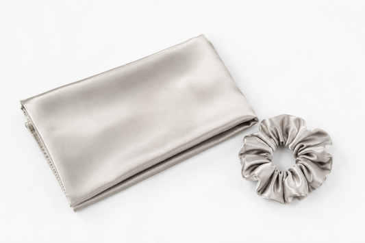 Silk pillowcase and silk scrunchie