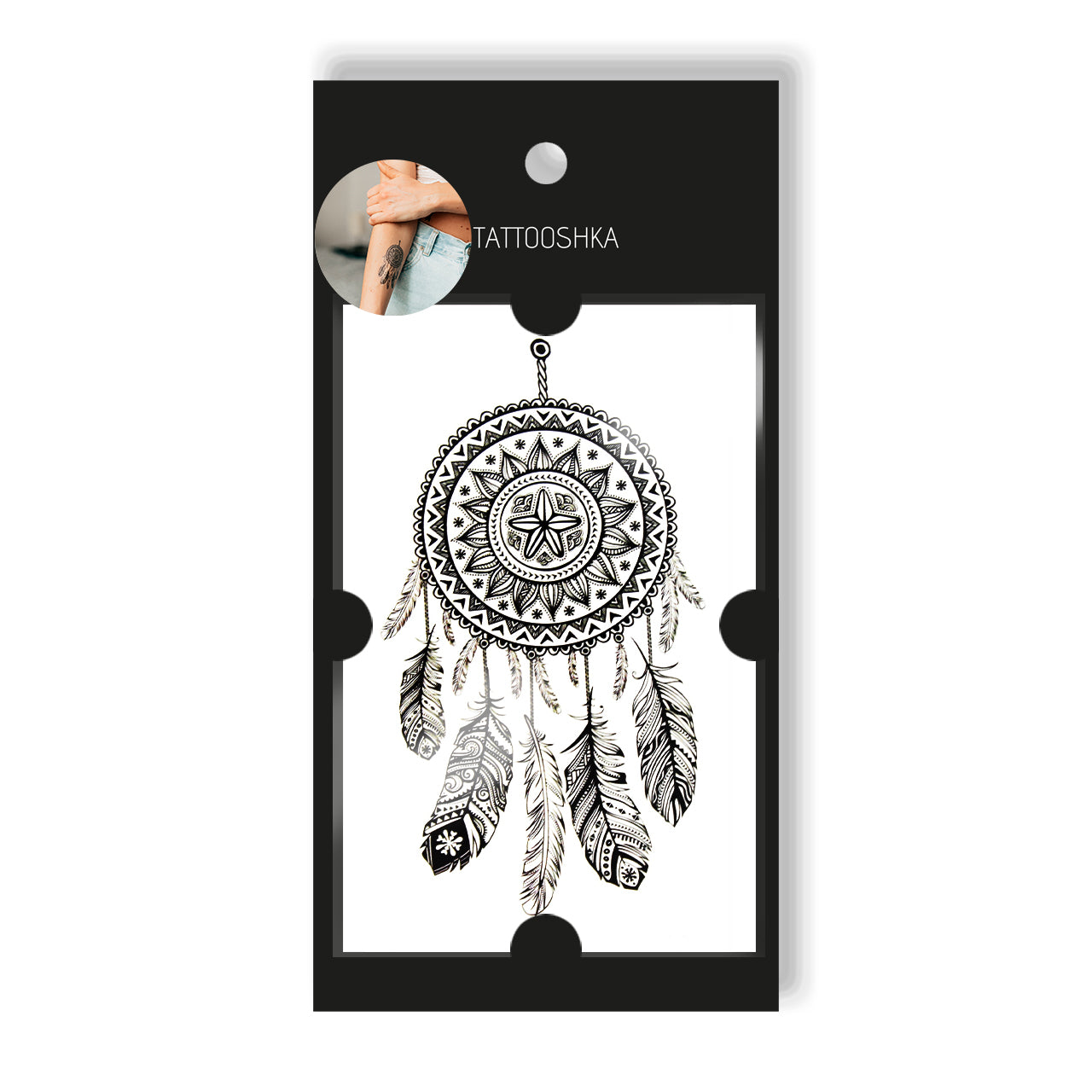 Temporary tattoo Dream catcher with feathers