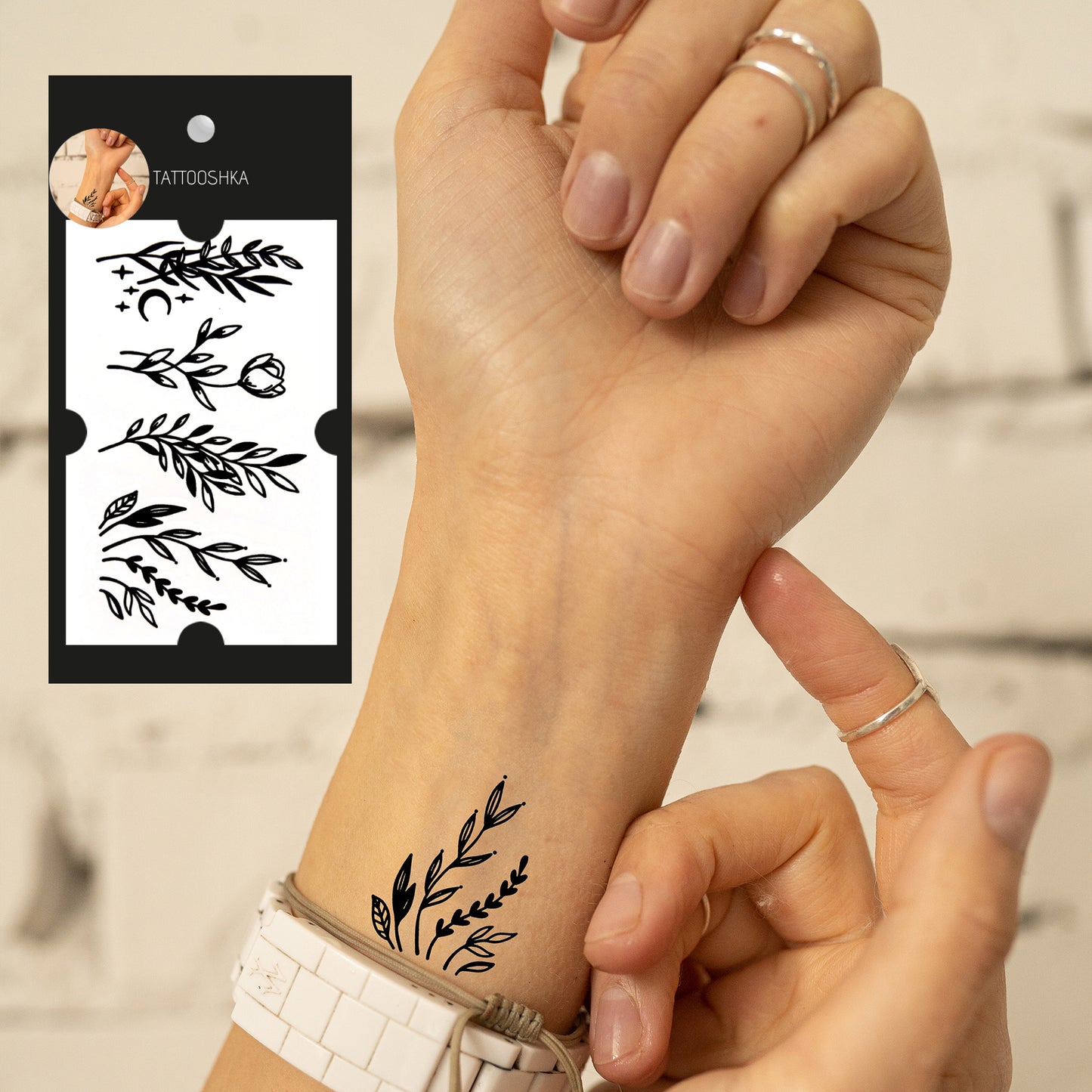 Temporary tattoo smal twigs