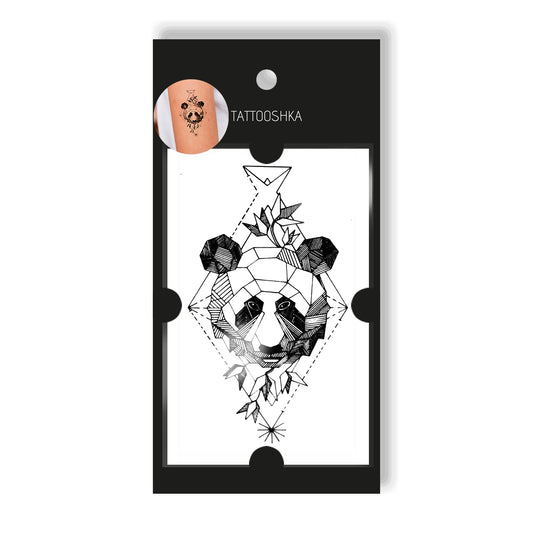 Temporary tattoo Geometric Panda