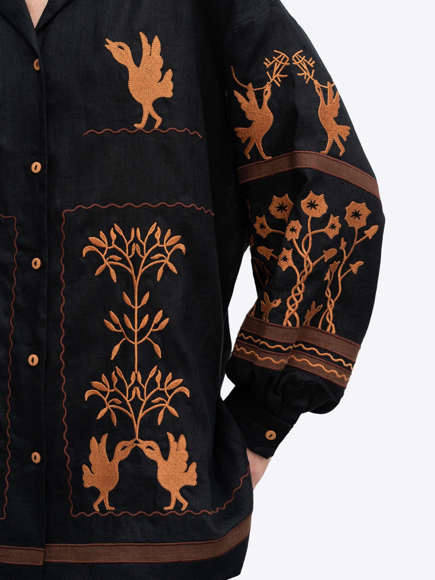 Women's embroidered shirt dedicated to Skovoroda Bayka (oversized)
