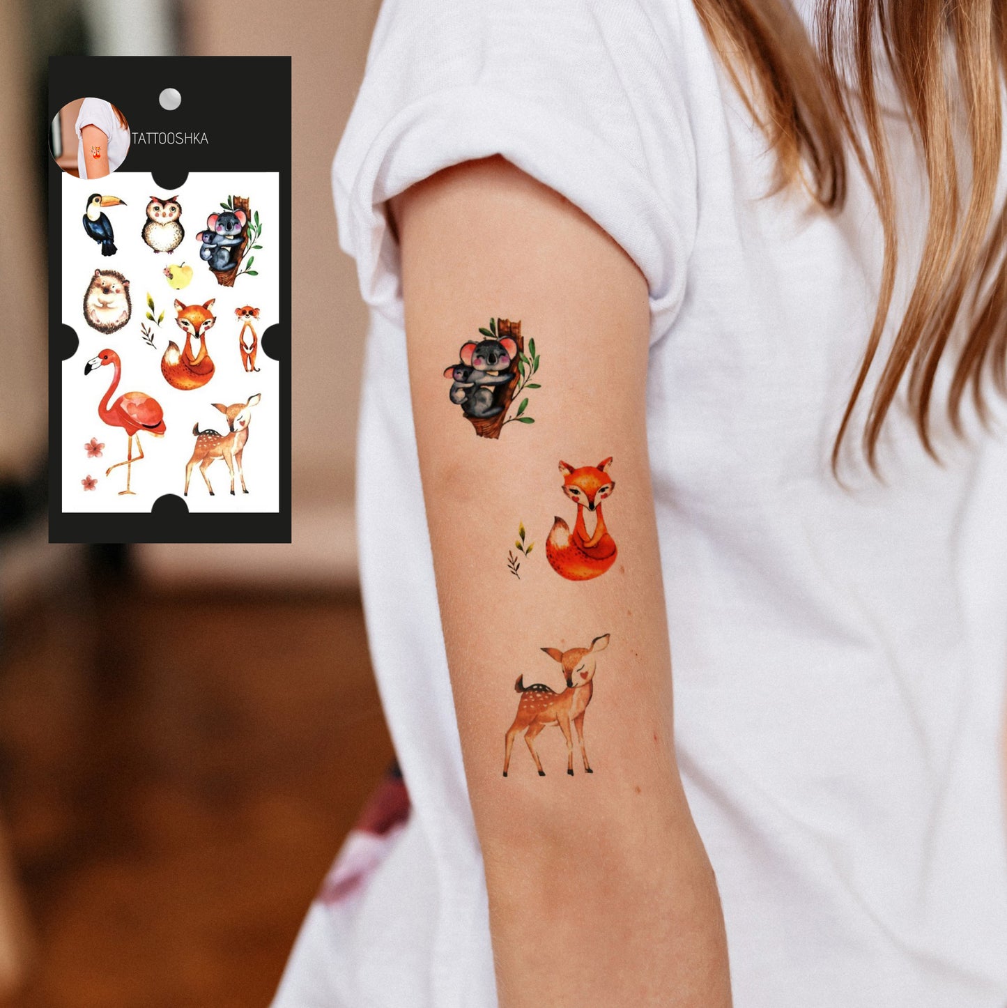 Temporary tattoo Amazing animals