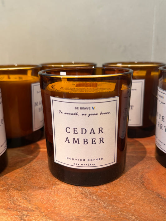 Scented Candle “ Cedar Amber”