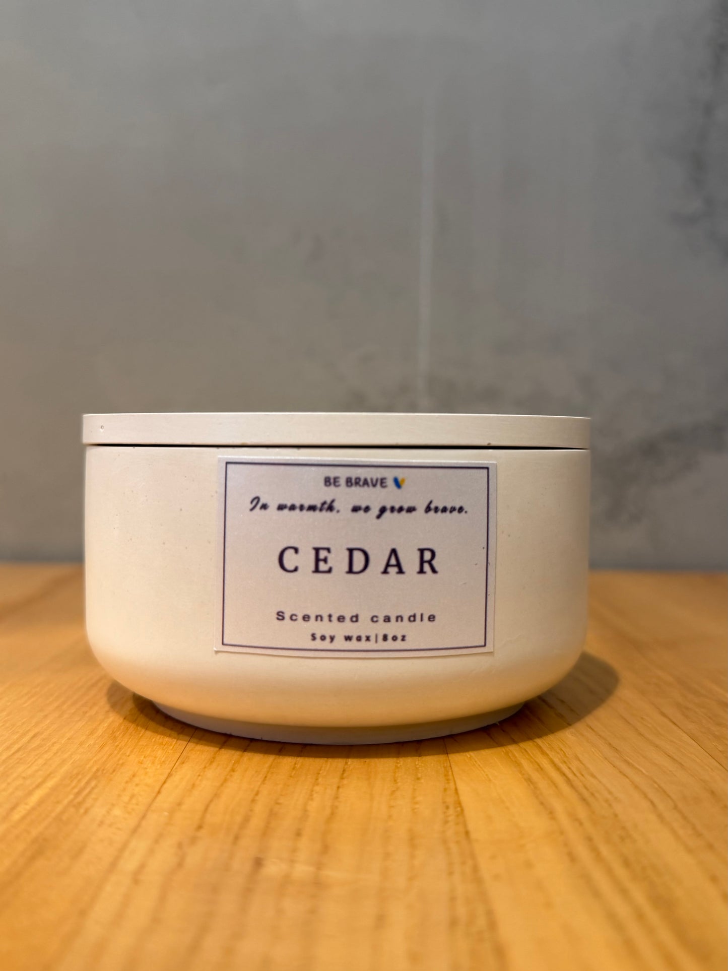 Scented Candle “ Cedar” in a clay pot