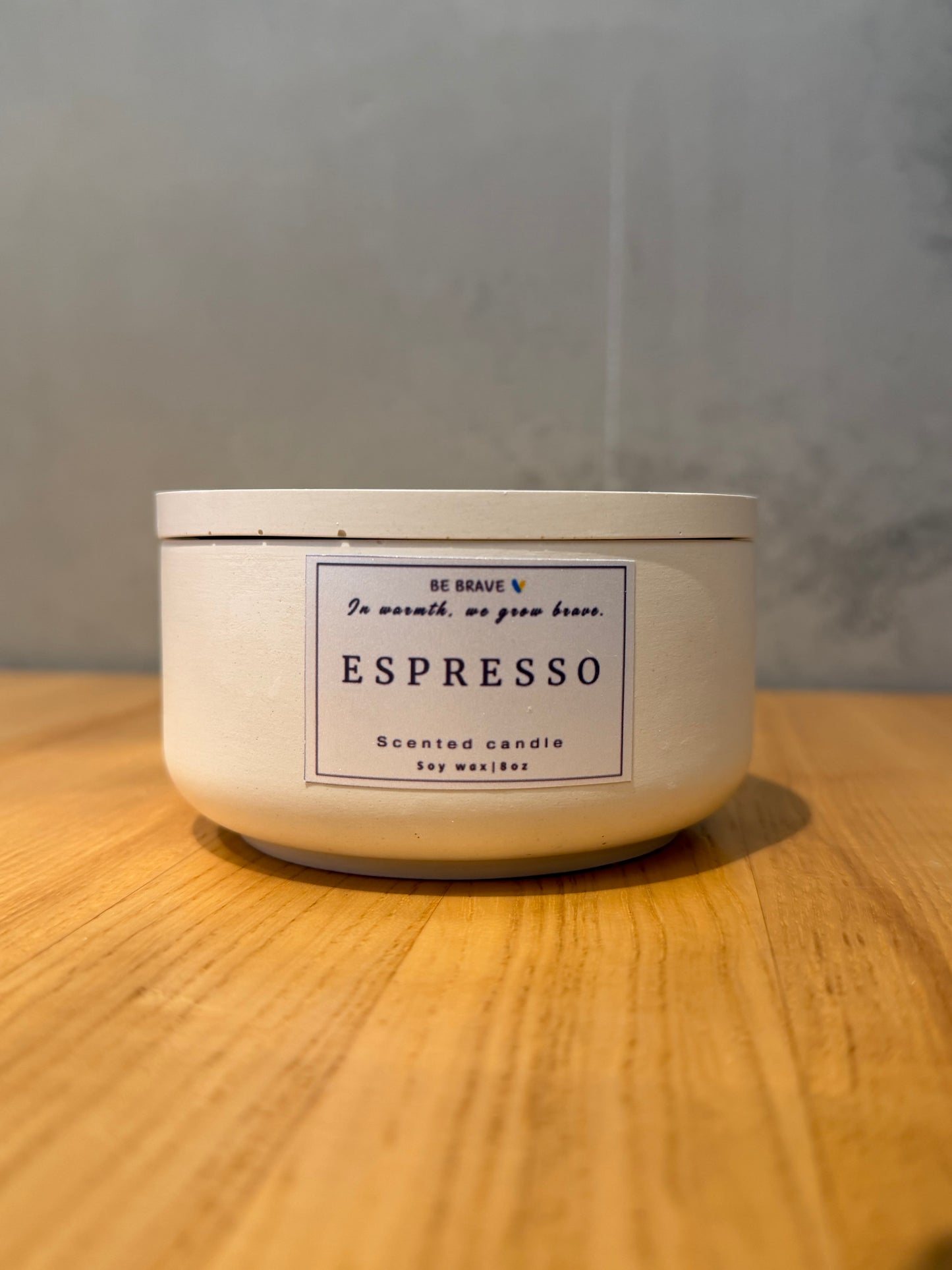 Scented Candle “ Espresso “ in a clay pot