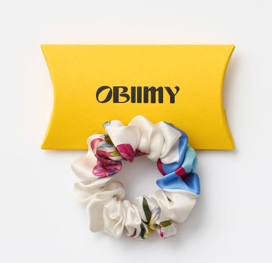 Silk scrunchie "Summer wreath”