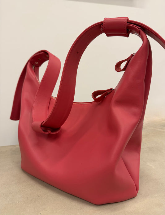 Leather Hobo bag (Pink)