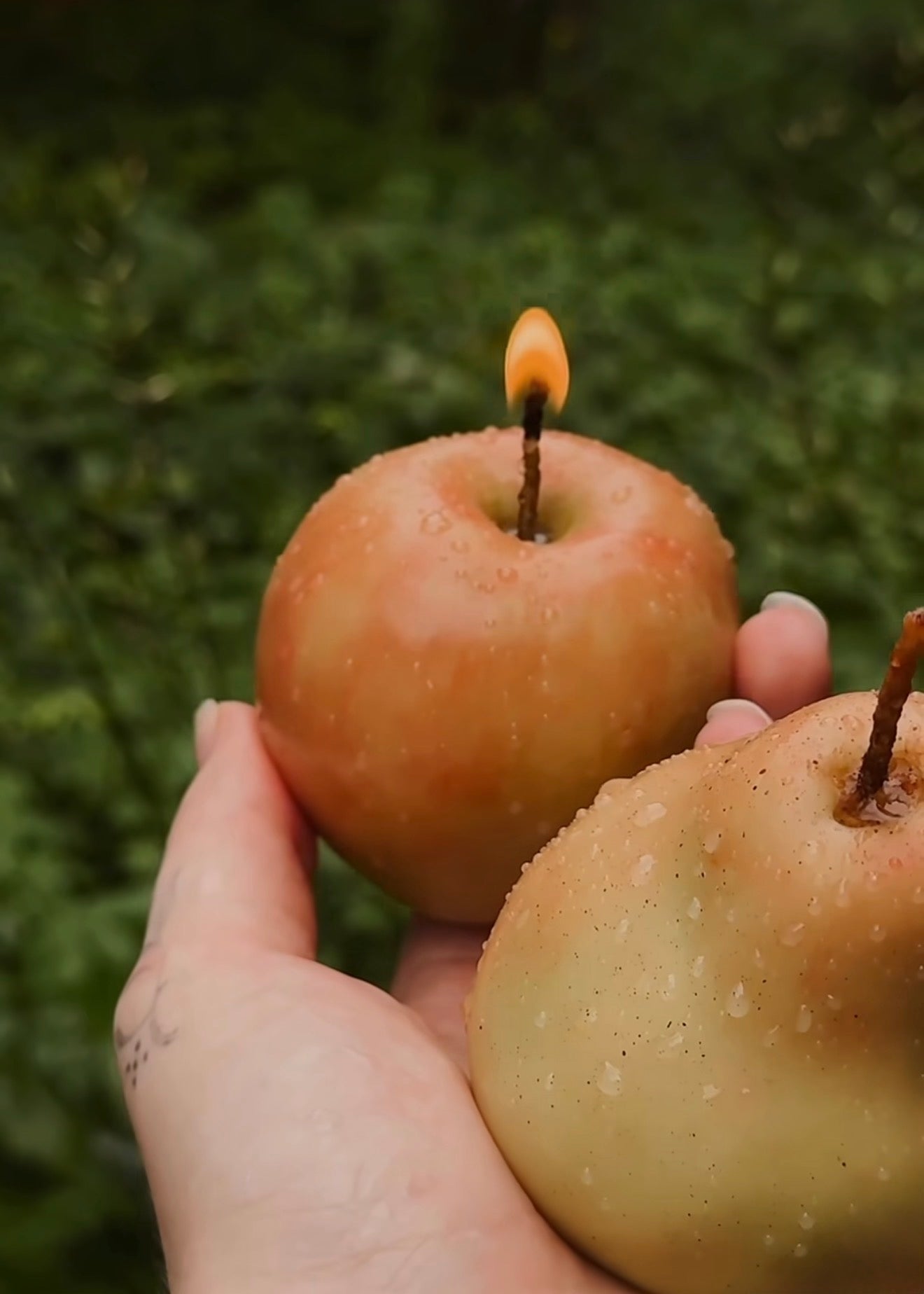 Apple and Pear  beeswax candle