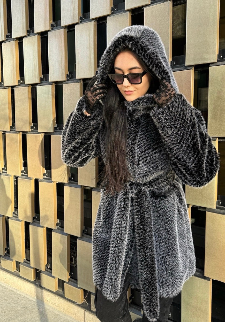 Very warm coat with a hood