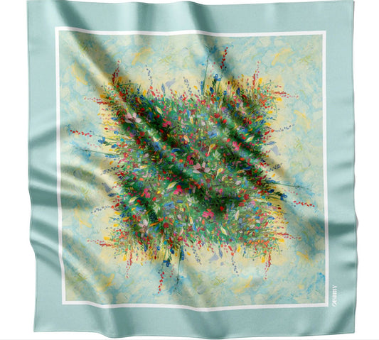 Premium silk scarf "Summer Field"