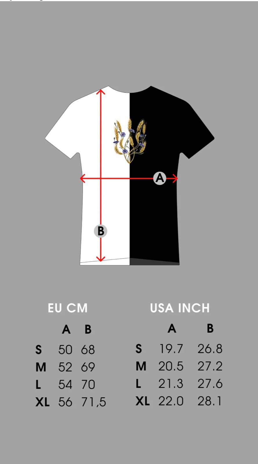 T-shirt "Golden Trident" (left)