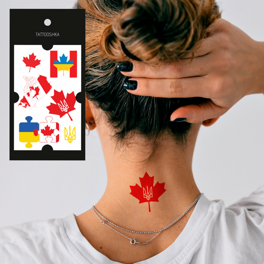 Temporary tattoo Canadian Ukrainian