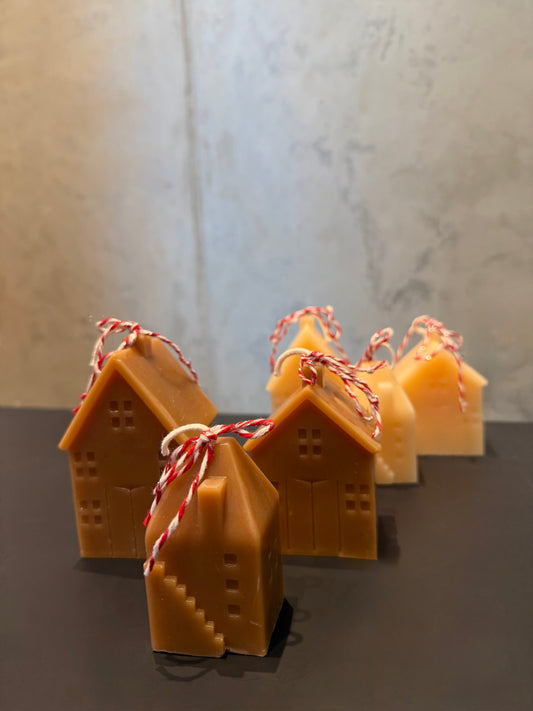 Candle “Cozy House” | Set of three | Brown