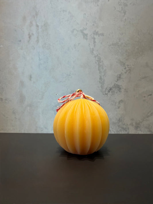 Candle  “Christmas Ornament” | Natural Yellow