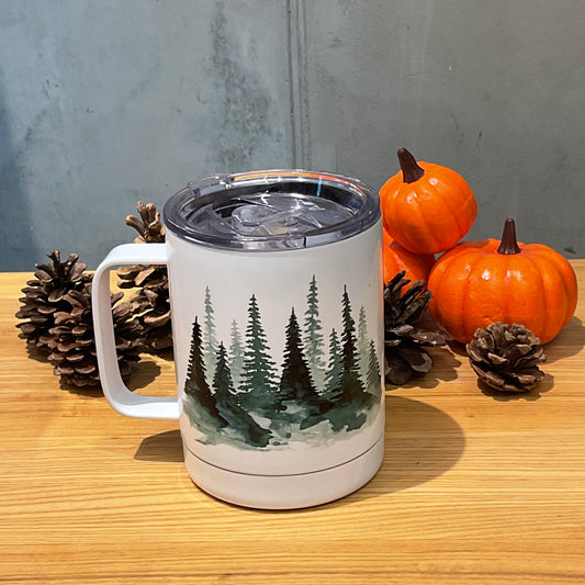 “Forest” Vacuum Insulated Coffee Mugs