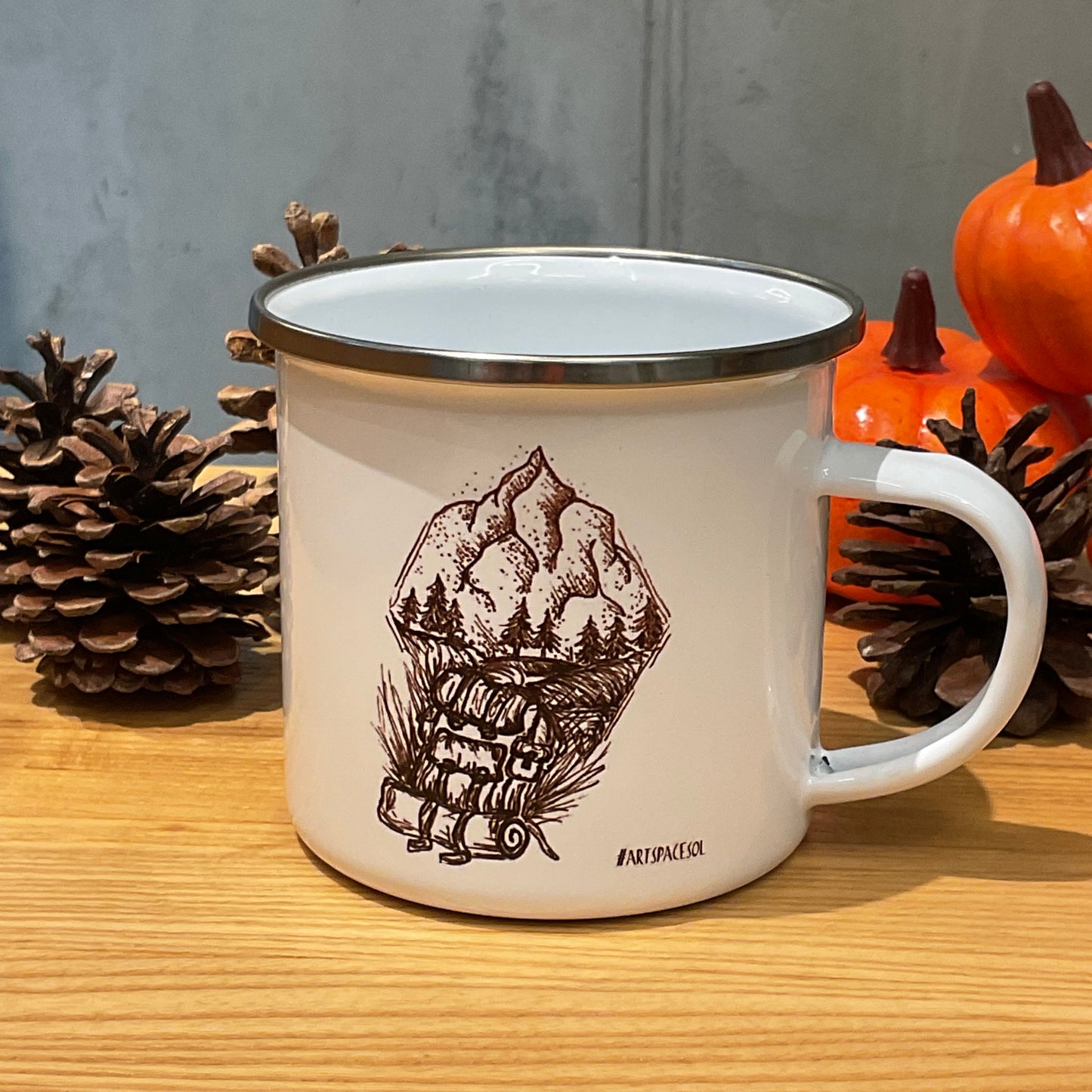 Camping Mug “ The Mountains Are Calling”