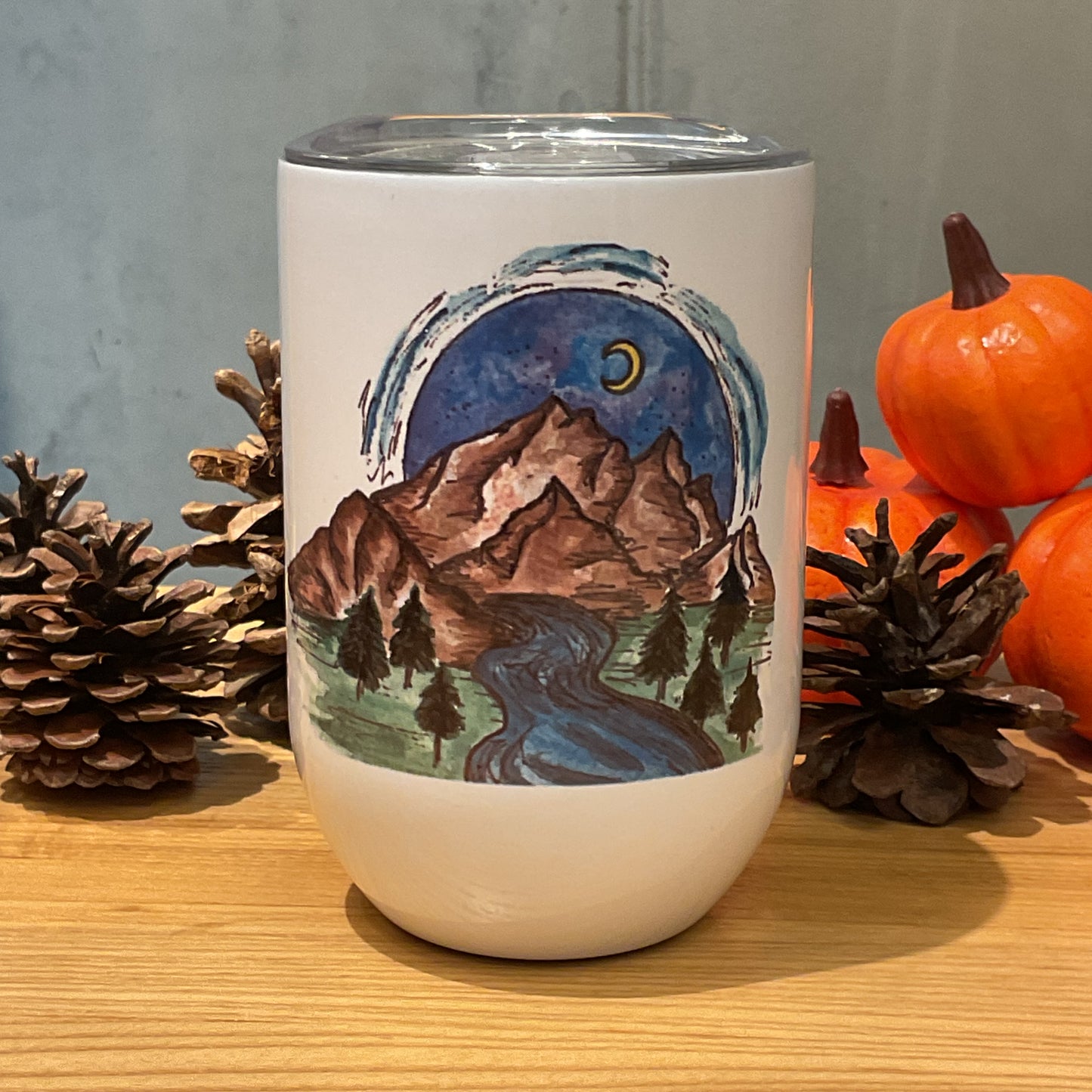 “Camping” Vacuum Insulated Coffee Mugs