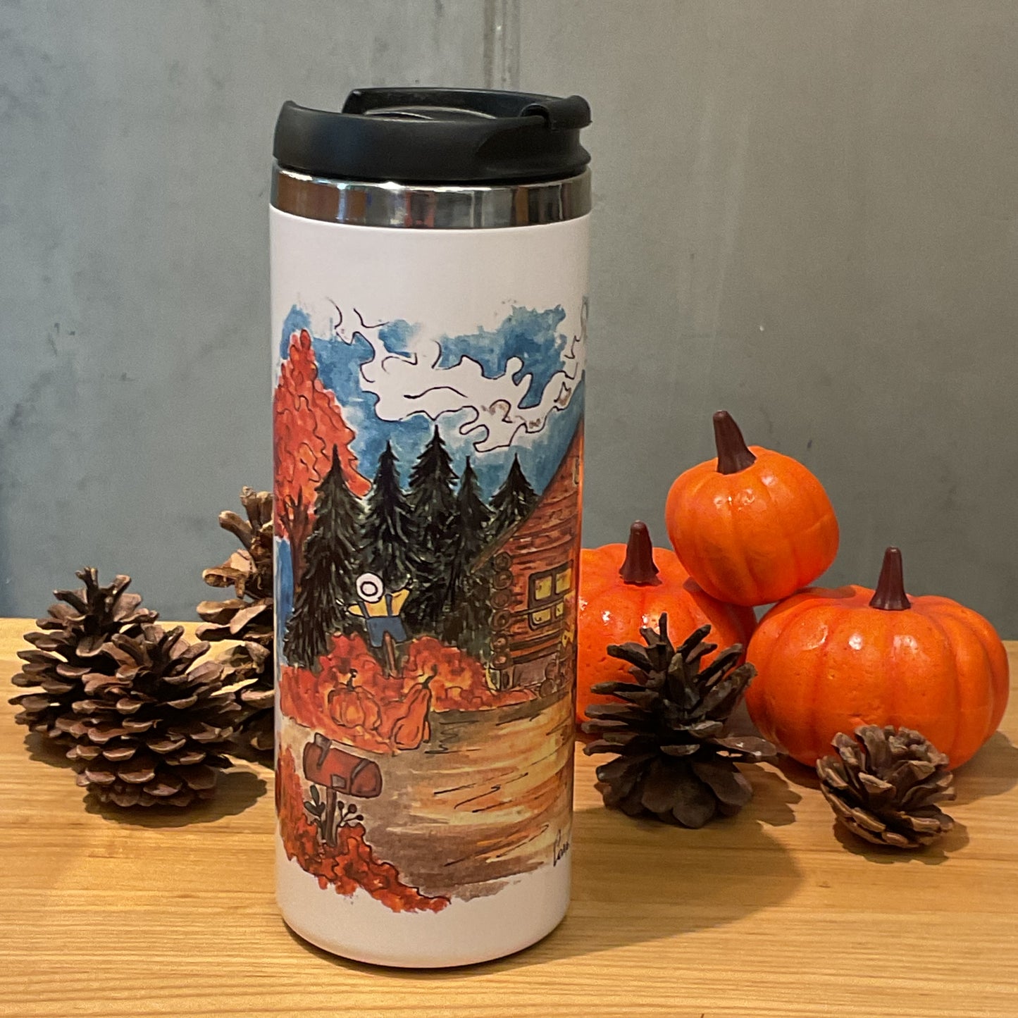 “Autumn House” Vacuum Insulated Coffee Mugs