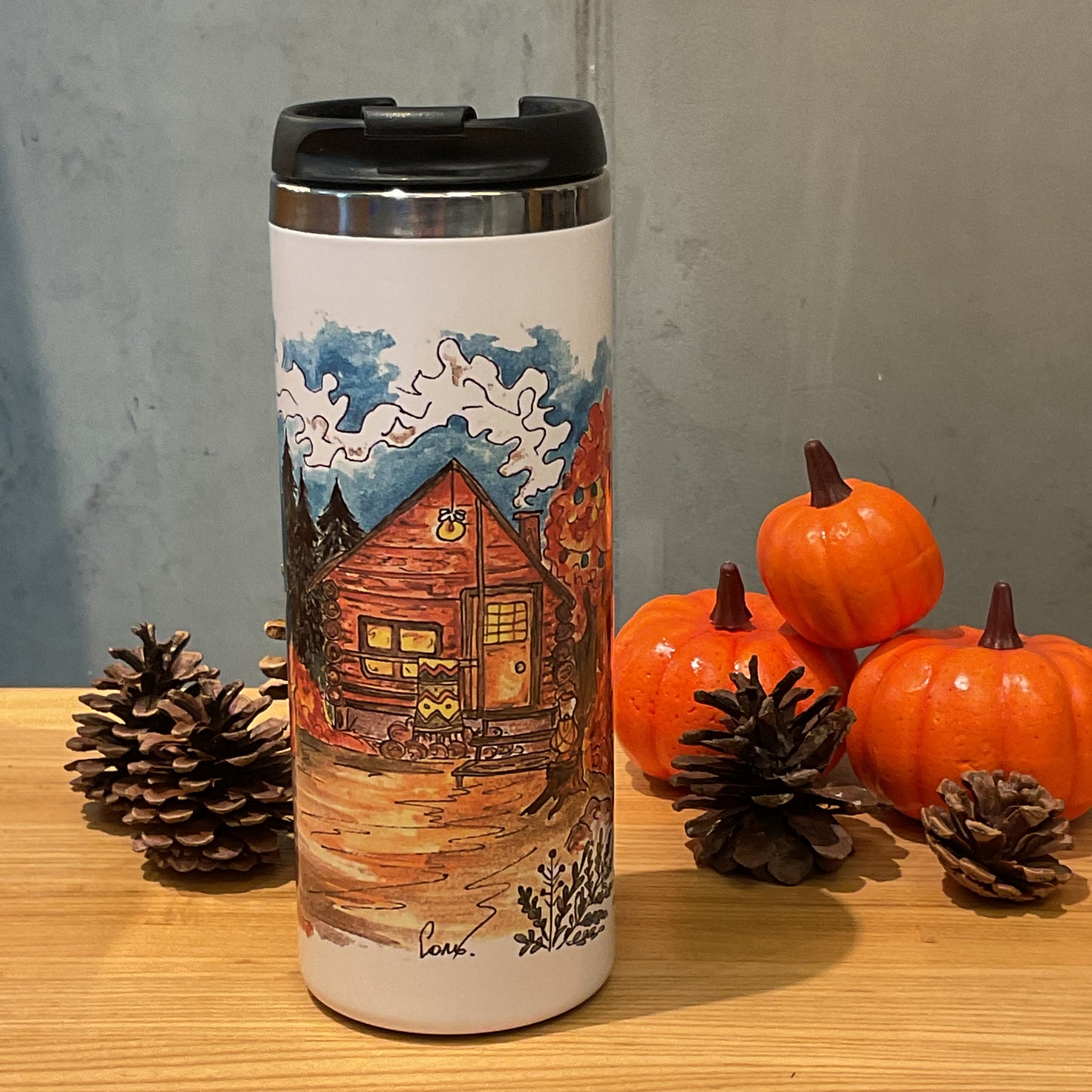 “Autumn House” Vacuum Insulated Coffee Mugs