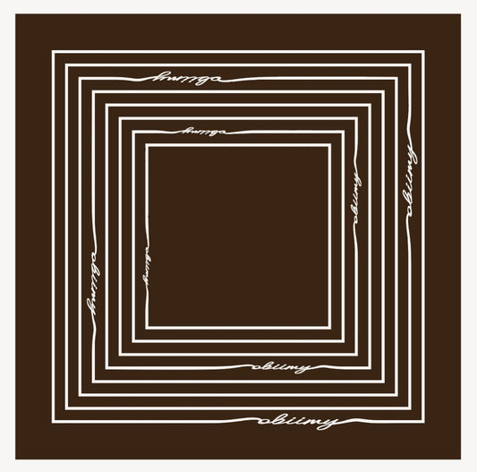 Premium silk scarf "Morning Coffee"