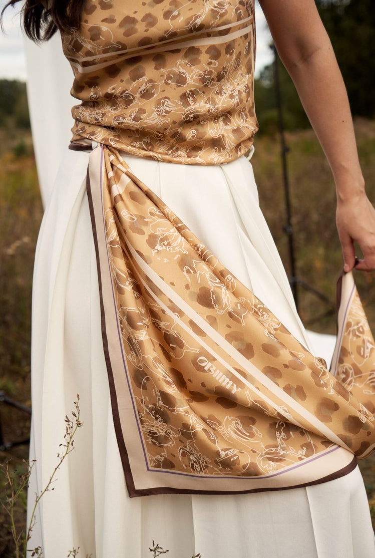 Premium silk scarf "Balance"