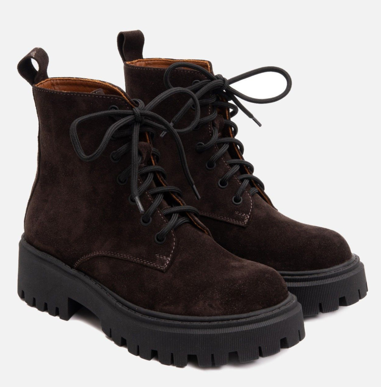 Suede Derby Boots (cioccolato) (Leather Lining)