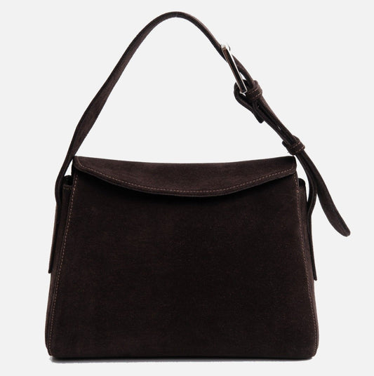 Suede Baguette mini Bag (cioccolato)