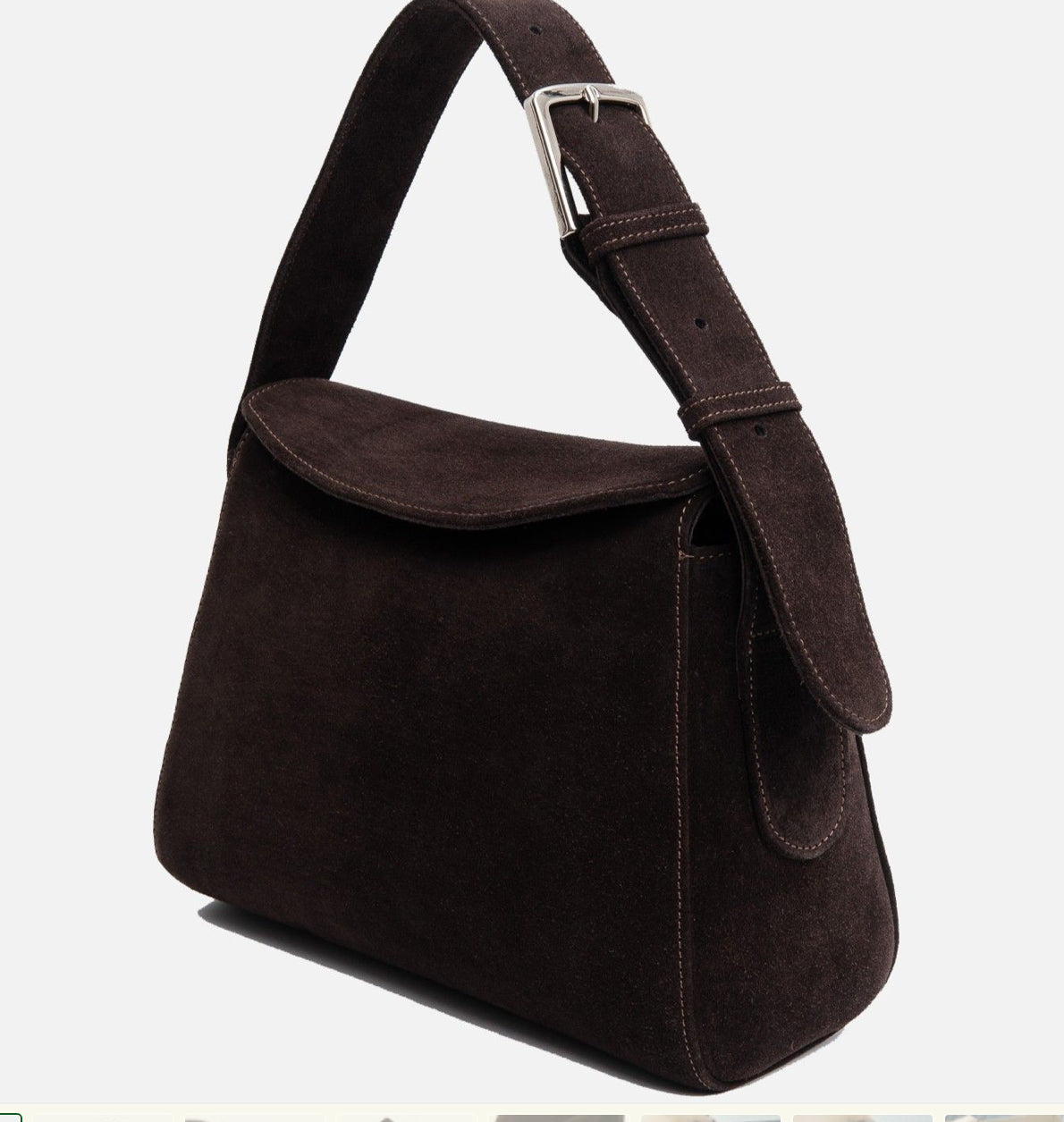 Suede Baguette mini Bag (cioccolato)