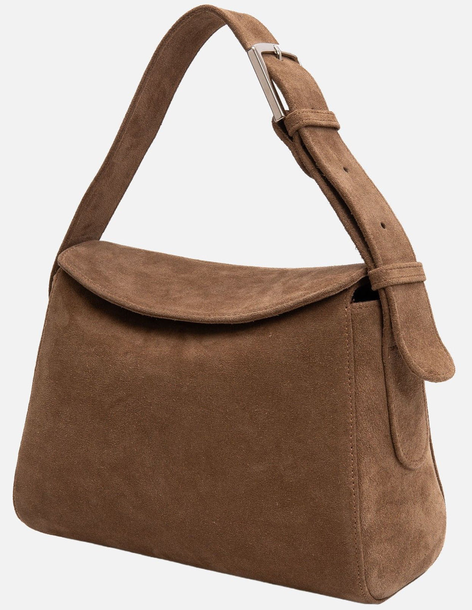 Suede Baguette mini Bag (castoro)