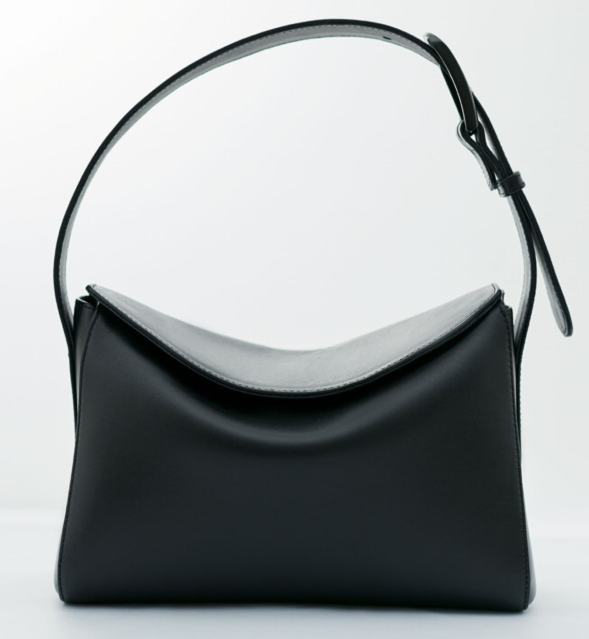 Leather Baguette mini Bag (black)