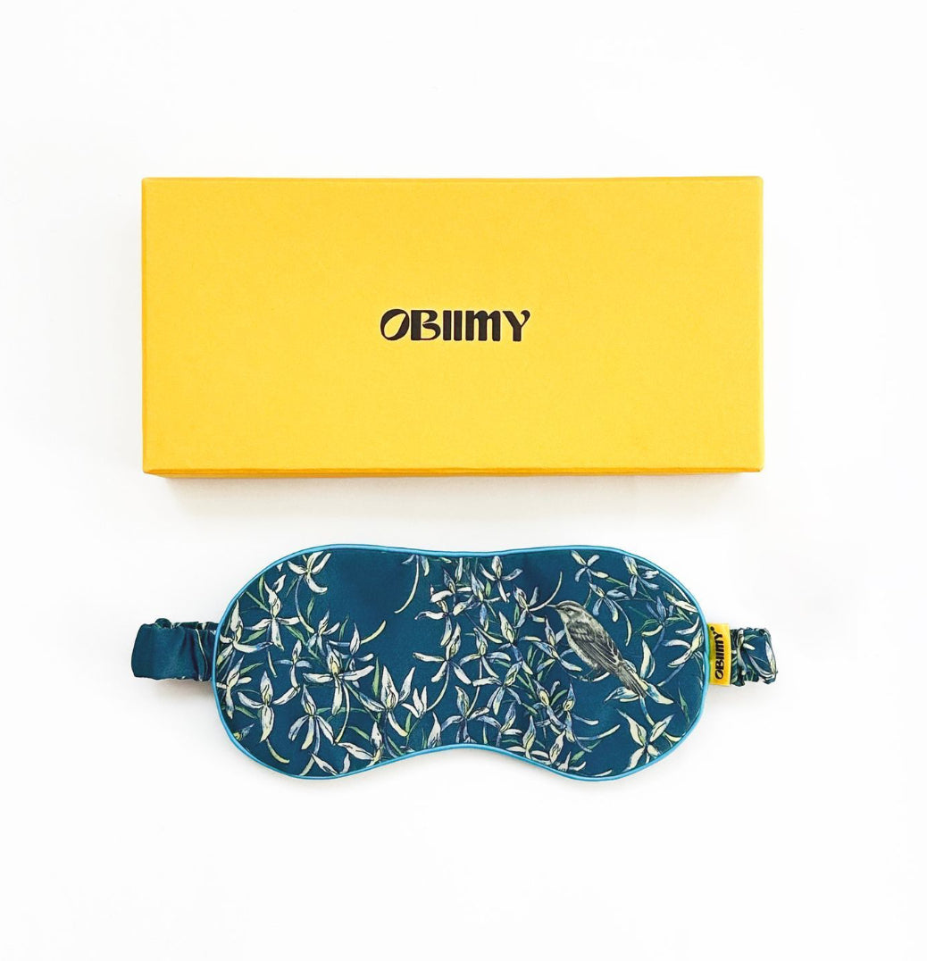 Italian silk sleep mask "Melody of Two"