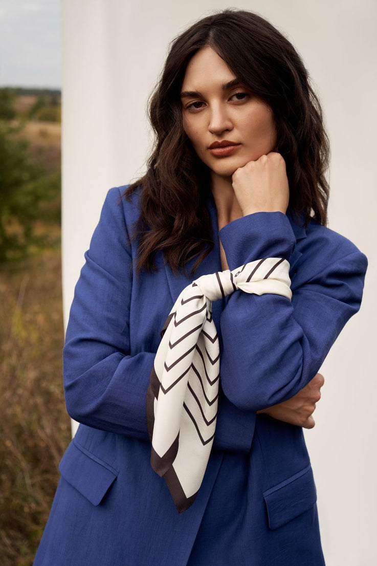 Premium silk scarf "From scratch"