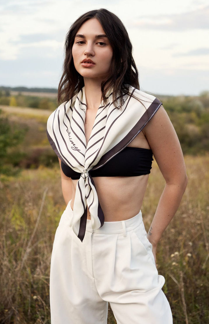 Premium silk scarf "From scratch"