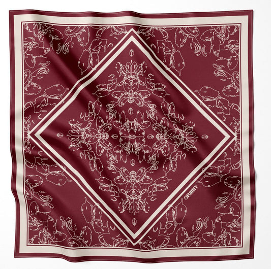 Premium silk scarf "Wild temptation"