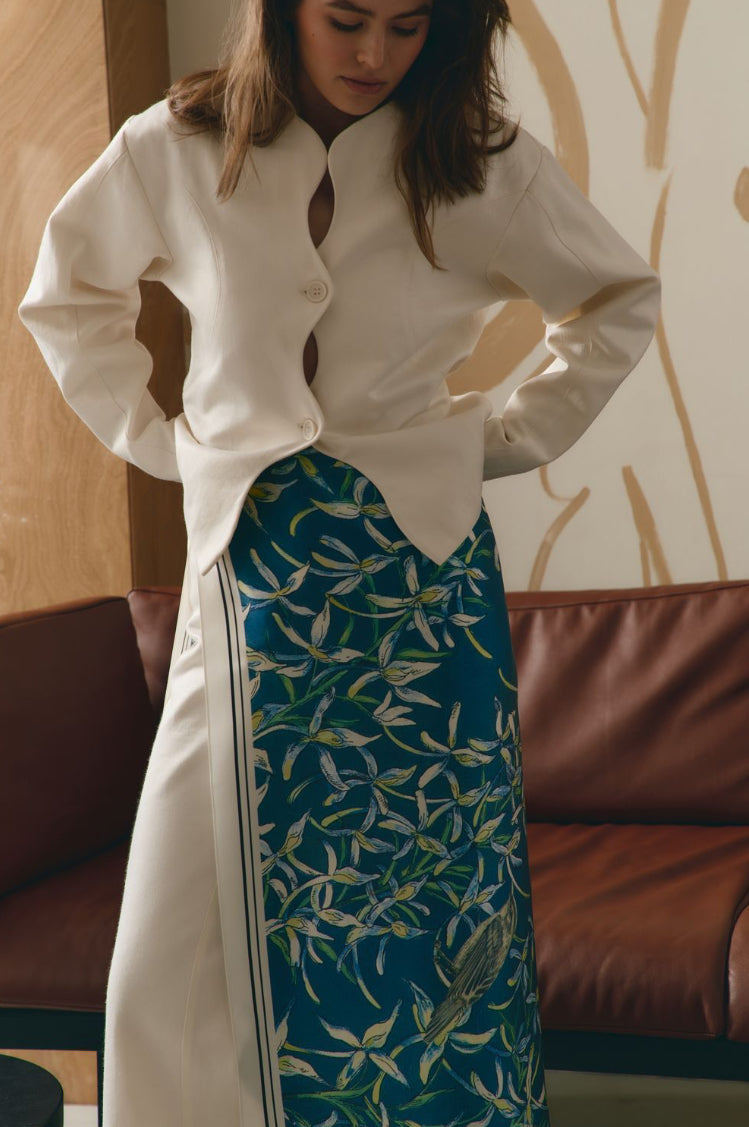 Silk scarf "Melody of two"