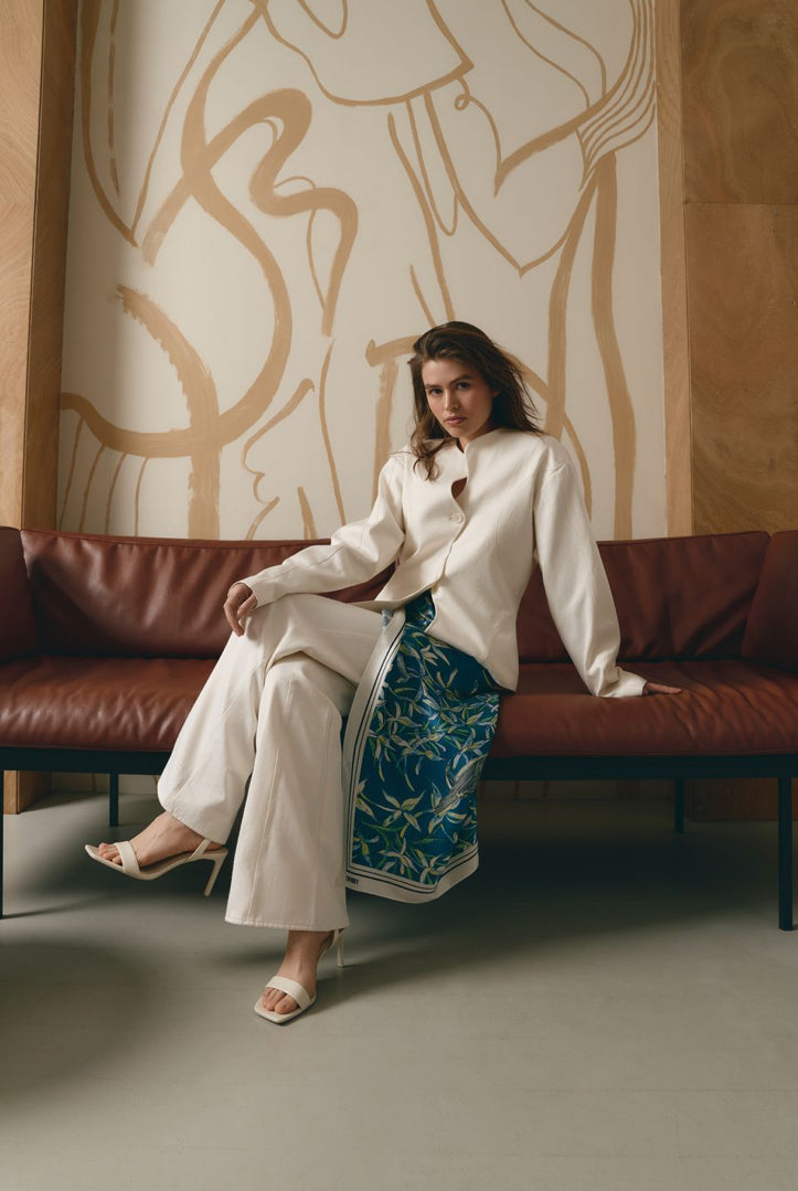 Silk scarf "Melody of two"