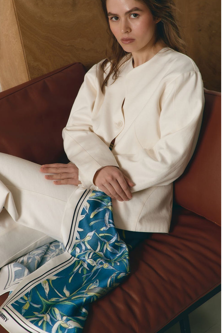 Silk scarf "Melody of two"