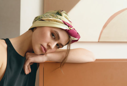 Silk scarf "Silence of the heart"